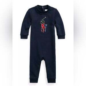Polo by Ralph Lauren Navy One Piece with Colorful Logo